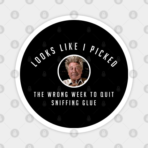 Picked the wrong week to quit sniffing glue Magnet by BodinStreet